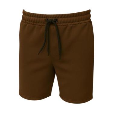 Imagem de Short Masculino Adulto Liso Algodão Com Bolsos Do P ao G3 Plus Size Go