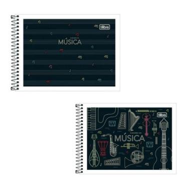 Imagem de Caderno de musica 1/4 espiral 48f flex c/02un - sortidos - Tilibra
