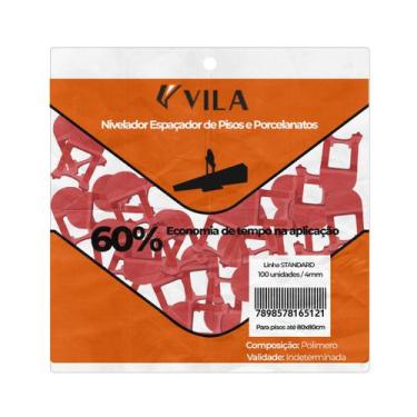 Imagem de Espaçador e Nivelador De Piso e Porcelanato 4mm 100 unidades - Vila