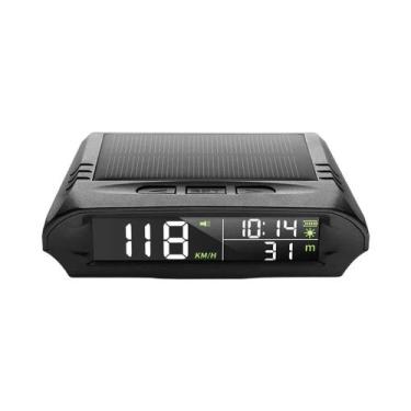 Imagem de HUD Sem Fio Com Carregamento Solar, Display Digital GPS Para Carro, Ve