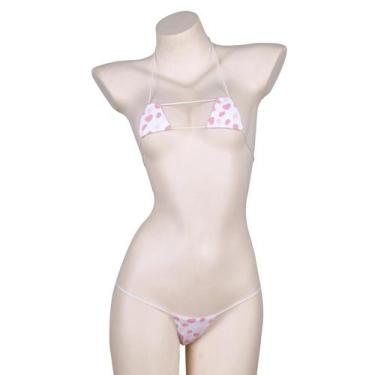 Imagem de Conjunto De Biquíni Feminino Branco E Preto Design Simples Japonês Lin