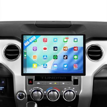 Imagem de Leadfan Estéreo automotivo para Toyota Tundra 2014, 2015, 2016, 2017, 2018, 2019, Android 13, para Tundra, câmera reserva GPS 4G + 64G 2K Carplay Android Auto