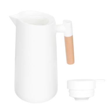 Imagem de Jarro Termico Garrafas Isoladas Vácuo Derramar Jarro Café Termal Jarras De Café Para Manter Quente Chaleira De Café De Isolamento Cafeteira Térmica Pp Com Tampa Copo Grande Branco