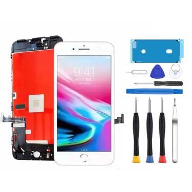 Imagem de Yuntunele Substituição de tela para iPhone 7 Plus 14.0 cm LCD digitalizador touch screen LCD conjunto de moldura de tela de substituição com ferramentas de reparo (preto)