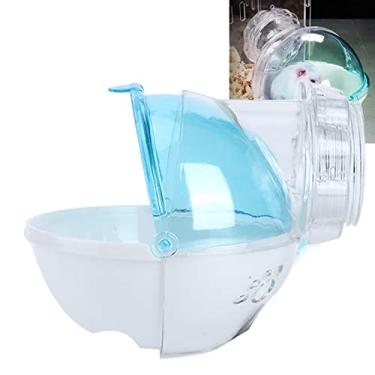 Imagem de Generic Adorável Brinquedo de Plástico para Roda de Exercício de Corrida de Hamster para Brincar Com Ratos de Estimação Pequenos, Casa de Banheiro Transparente Com Capa de Dispersão de Lixo para