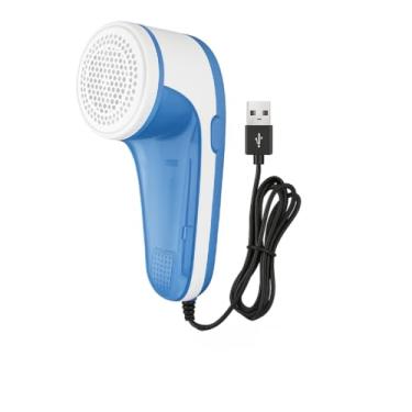 Imagem de Removedor de fiapos para roupas de inverno para meias, casacos, calças, voltagem dupla, com fio (AZUL)