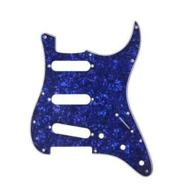 Imagem de predolo Escudo para guitarra/baixo, peça de reposição, estilo moderno, fácil instalação, proteção contra arranhões, Azul, Frente