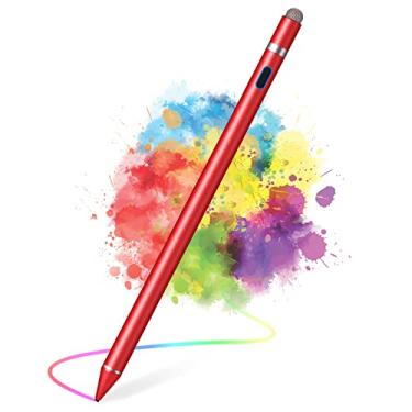 Imagem de Canetas Stylus ativas para telas sensíveis ao toque, canetas digitais inteligentes Active Pencil caneta de ponta fina compatível com iPhone iPad (vermelha)
