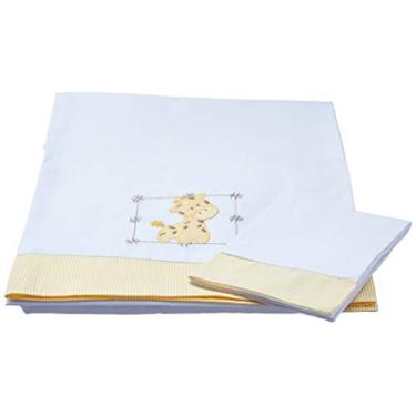 Imagem de Minha Casa Baby Lençol De Berço Girafa - Amarelo - 03 Peças Amarelo