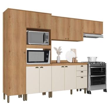 Imagem de Cozinha Modulada Finesse Ambiente Composição 9 Capuccino Off White - Thb