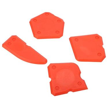 Imagem de Generic Conjunto Prático de Raspador de Selante, Removedor de Rejunte de Silicone Não Tóxico, Ferramenta de Calafetagem para Acabamento Profissional, 4 Peças, Vermelho, Amarelo, Azul (Vermelho)