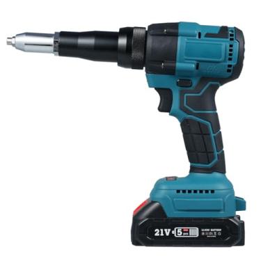 Imagem de Riveteador de Bateria 21V Portátil Elétrico Automático Sem Escova Kit Ferramentas Cego com e Carregador para Rebites