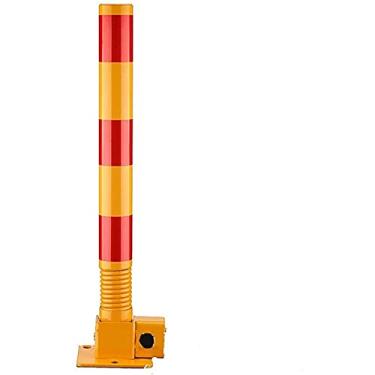 Imagem de SFOIMO Poste dobrável de trava de estacionamento para carro, com poste de barreira de estacionamento com mola, poste dobrável, postes de segurança de aço com cadeado