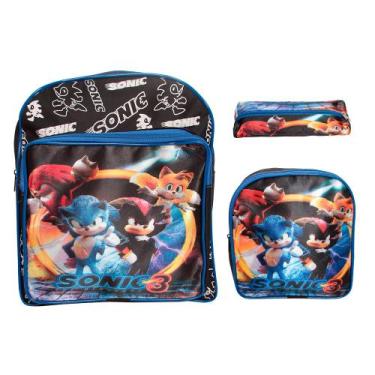 Imagem de Kit Mochila Infantil Masculina Costas Com Lancheira Tam P - Plike
