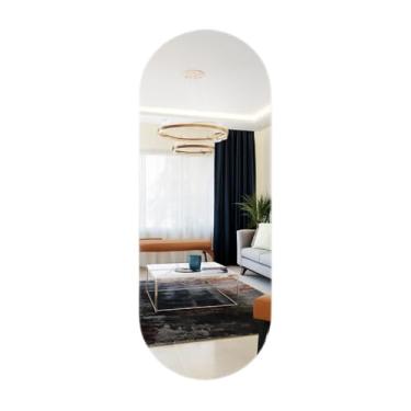 Imagem de Espelho Oval Com Led 100x50 1 Metro Corpo Inteiro Grande Decorativo Para Quarto Sala Banheiro(FRIO)