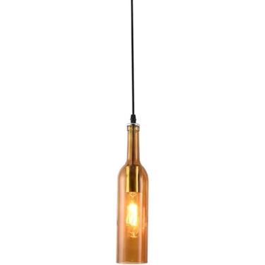 Imagem de Luminária pendente em formato de garrafa de vinho | Luminária de teto suspensa estilo industrial vintage | Luminária suspensa para bar em loft | Lustre retrô de decoração para interiores, id