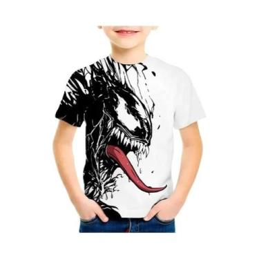Imagem de Camisetas Infantis De Manga Curta Venom 3D Para Meninos De 4 a 14 Anos