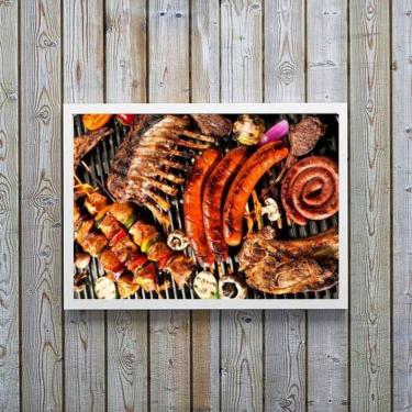 Imagem de Quadro Decorativo Fotografia Carnes Churrasco 24X18Cm