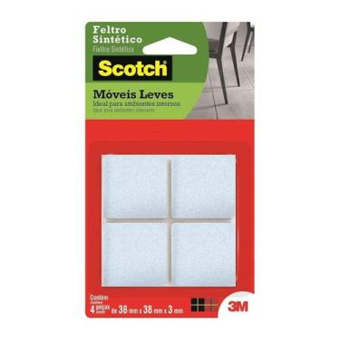 Imagem de FELTRO BRANCO QUAD GDE38mm FP063 C 4 pcs - 3M