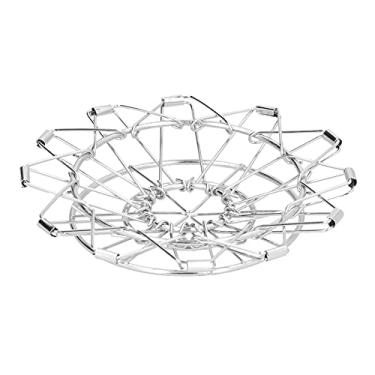 Imagem de aqxreight Suporte de café DripType 3 Furos Suporte de café Dobrável de Aço Inoxidável CakeType Fácil Fácil Extra Colocado Leva Uso Aço Inoxidável Moído Extra e Design Quando Em (Prata)