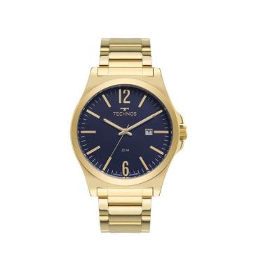 Imagem de Relogio Technos Masculino Dourado Fundo Azul 2115Mzm/1A