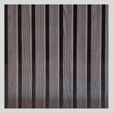 Imagem de Papel de Parede Adesivo Auto Colante efeito 3D Ripado Madeira Lavavel Sala Quarto(Ripado 3D Cinza Claro,5 METROS = 1 ROLO)