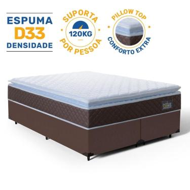 Imagem de Cama Box com Colchão de Espuma D33 Pillow Top Comfort Luxo King 193cm