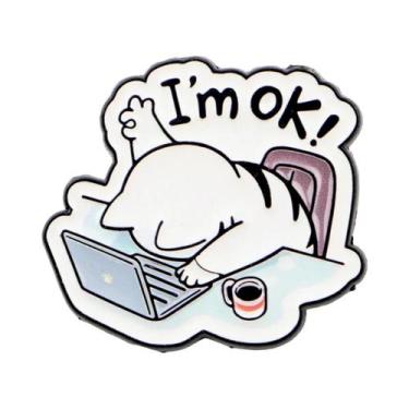 Imagem de OK Computer Working Cats Pins De Esmalte, Broches, Pins De Lapela E Em