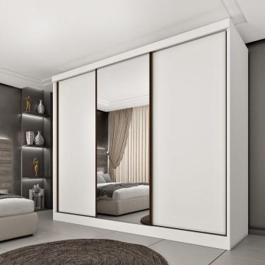 Imagem de Roupeiro Monte Carlo 3 Portas De Correr Tcil Neve