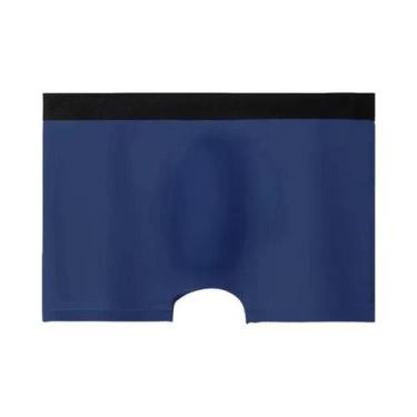 Imagem de Cuecas Boxer Masculinas De Seda Gelada Sem Costura Com Moldagem 3D, Fr