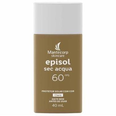Imagem de Protetor Solar Facial com Cor Mantecorp Skincare Episol Sec Acqua FPS 60 Claro-Unissex