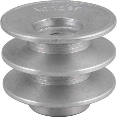 Imagem de Polia de Alumínio 2 Canais, Perfil B, 70 mm, sem Furo Vonder