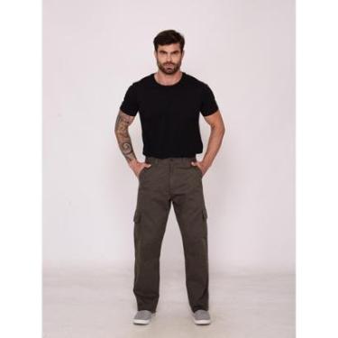 Imagem de Calça Cargo Macaw Sarja 7888 Chumbo-Masculino