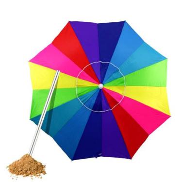 Imagem de Guarda Sol Enorme Poteção UV Cores em Gomos 2,2m Piscina Pra - Bel Fix