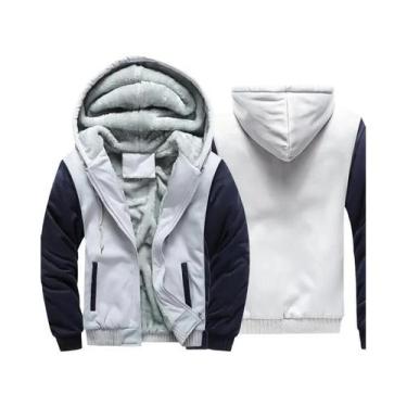 Imagem de Jaqueta Masculina Camuflada De Lã Com Capuz, Casaco De Inverno Grosso 