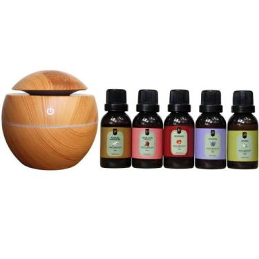 Imagem de Combo Difusor Elétrico + 5 Essências De 30Ml Hidrossolúveis - Nattuaro