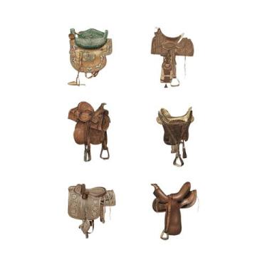 Imagem de Pôster De Arte Vintage De Cavalo Montado Em Sela, Decoração De Parede 