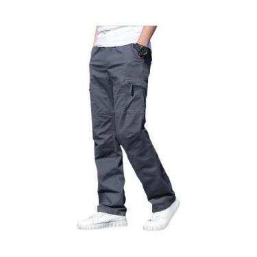 Imagem de Calças Cargo Masculinas 6XL De Algodão Para Verão E Primavera, Roupa D