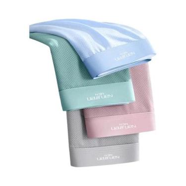 Imagem de Cuecas Boxer Masculinas plus Size De Seda Gelada 3A Antibacterianas Re