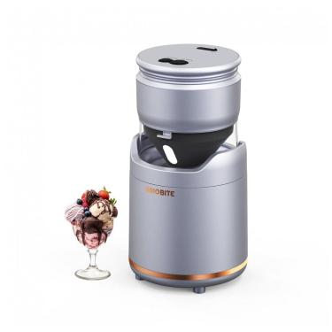 Imagem de Máquina de Sorvete Elétrica Mini BRIOBITE Prata Recarregável Silenciosa BL500 550ml