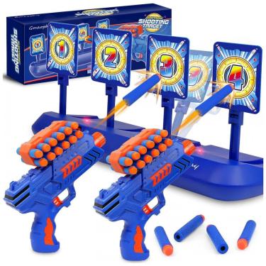 Imagem de Alvo Digital de Tiro GMAOPHY com 2 Lançadores de Dardos de Espuma e Placar Eletrônico