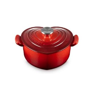 Imagem de PANELA CORAÇÃO LE CREUSET TRADITION 20CM EM AÇO INOX VERMELHO 21601200602460