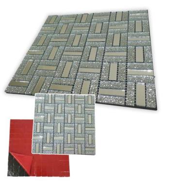 Imagem de Pastilha De Vidro Autocolante Parede Sala Cozinha Lavabo Banheiro Sala