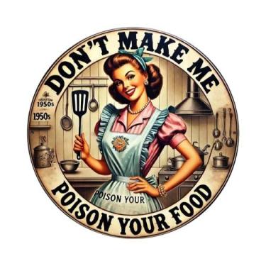 Imagem de Placa Decorativa De Metal Vintage Para Cozinha, Impermeável, 20x20 Cm 