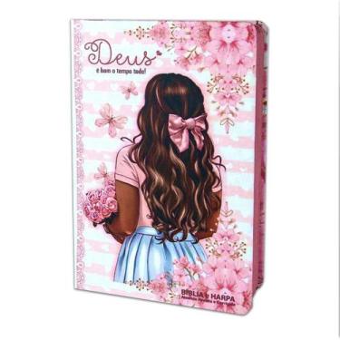 Imagem de Biblia Sagrada Com Harpa - Palavra de Jesus em Vermelho - Capa Dura Mé