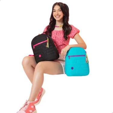 Imagem de Mochila Luluca Infantil Bolsa Menina Escolar/Passeio, Preto