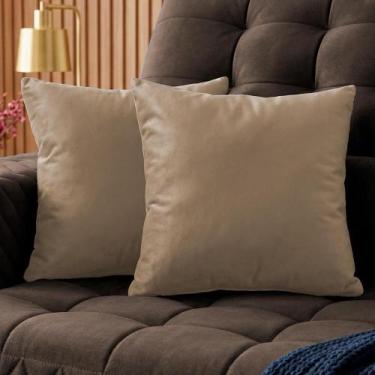 Imagem de Almofadas Kit Plumie. de 45x45cm 2 Uni Velusoft Cama inBox, Bege