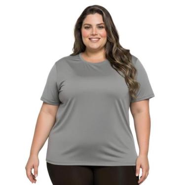 Imagem de Camiseta Térmica Plus Size Manga Curta Feminina Proteção Solar Uv Dry 