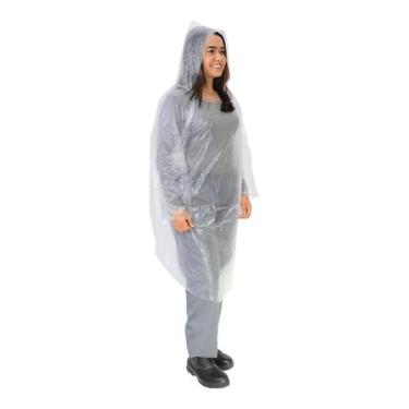 Imagem de Kit 10 Capa Chuva Plástica Descartável Transparente - Vedah