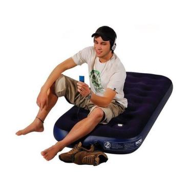 Imagem de Colchão Inflável Solteiro Multiuso MorLife R9071 Resistente Aveludado 